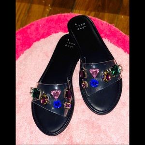 alana gem slide sandals